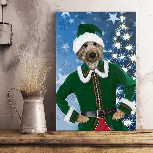 The Santa Helper Custom Pet Portrait - Noble Pawtrait