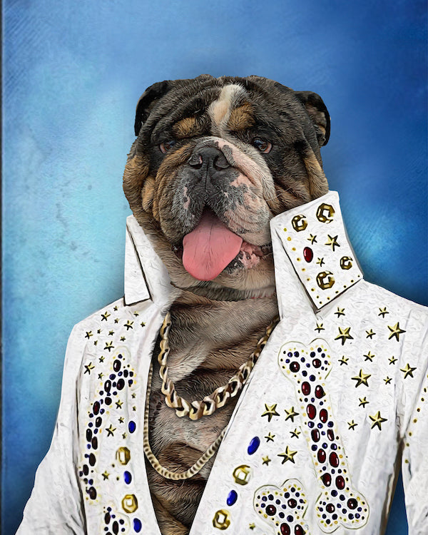 The Singer Custom Pet Portrait Canvas - Noble Pawtrait