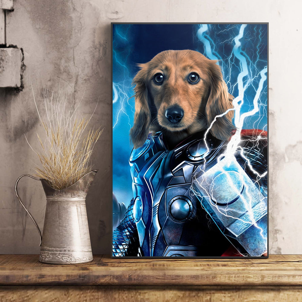 The Thunder Paw Custom Pet Portrait Poster - Noble Pawtrait