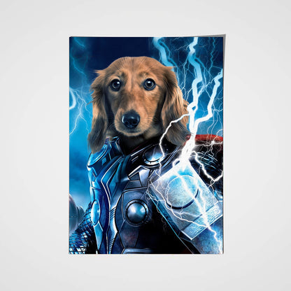 The Thunder Paw Custom Pet Portrait Poster - Noble Pawtrait