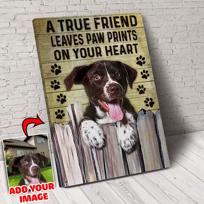 The True Friend Custom Pet Portrait Canvas - Noble Pawtrait