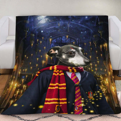 The Wizard Custom Pet Blanket - Noble Pawtrait