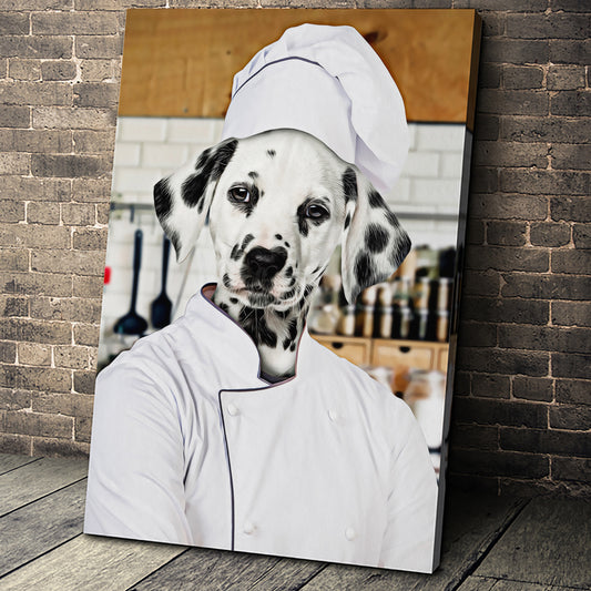 The Chef Custom Pet Portrait Canvas - Noble Pawtrait
