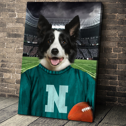 The Vintage Footballer Custom Pet Portrait - Noble Pawtrait