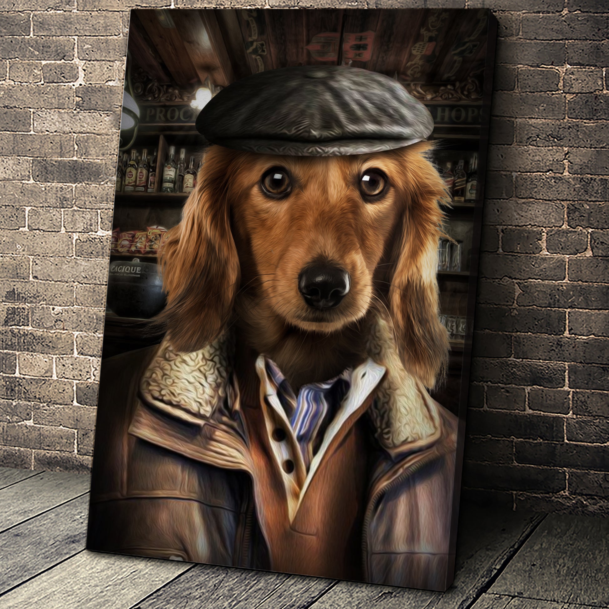 The Industrial Man Custom Pet Portrait Canvas - Noble Pawtrait