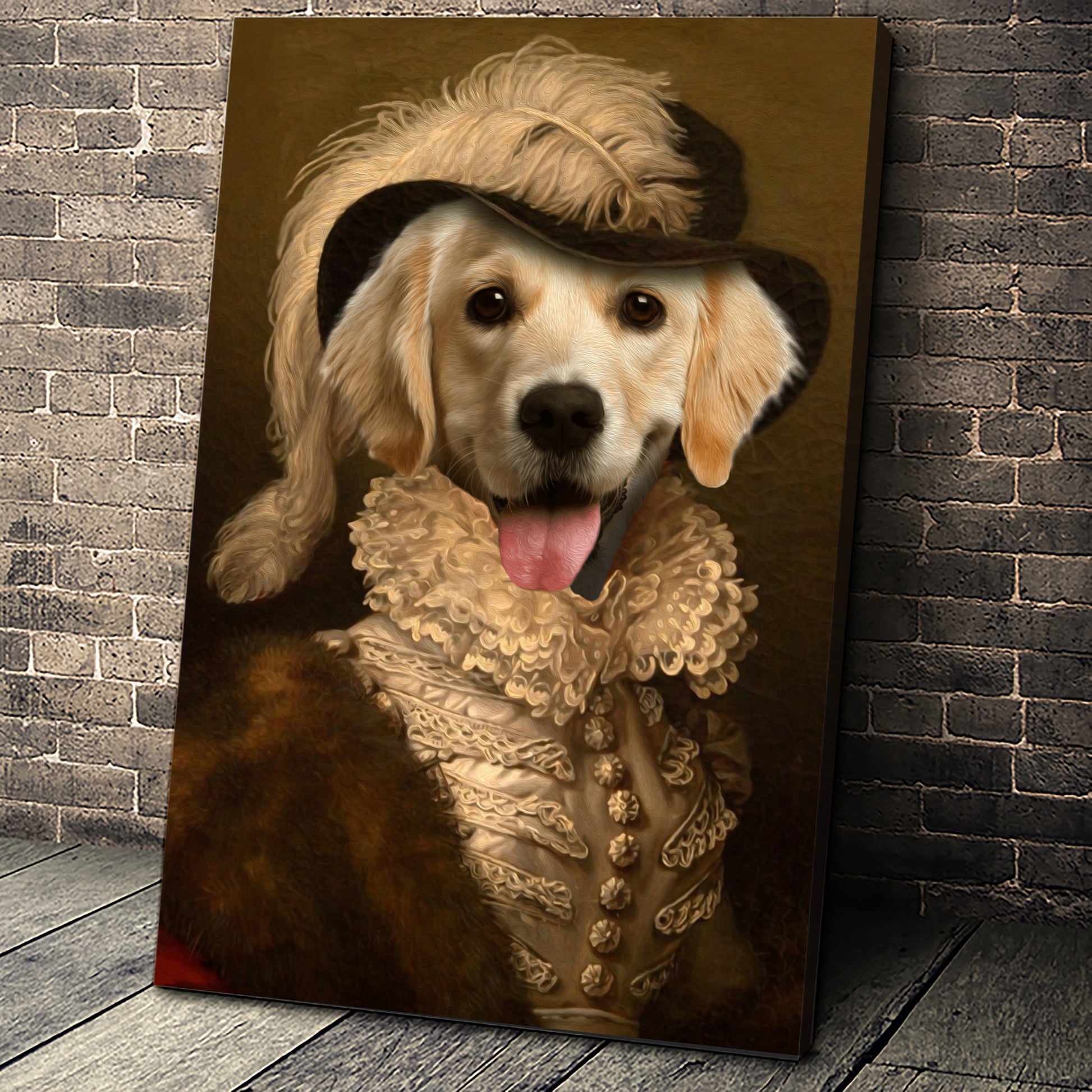 The Dame Custom Pet Portrait - Noble Pawtrait