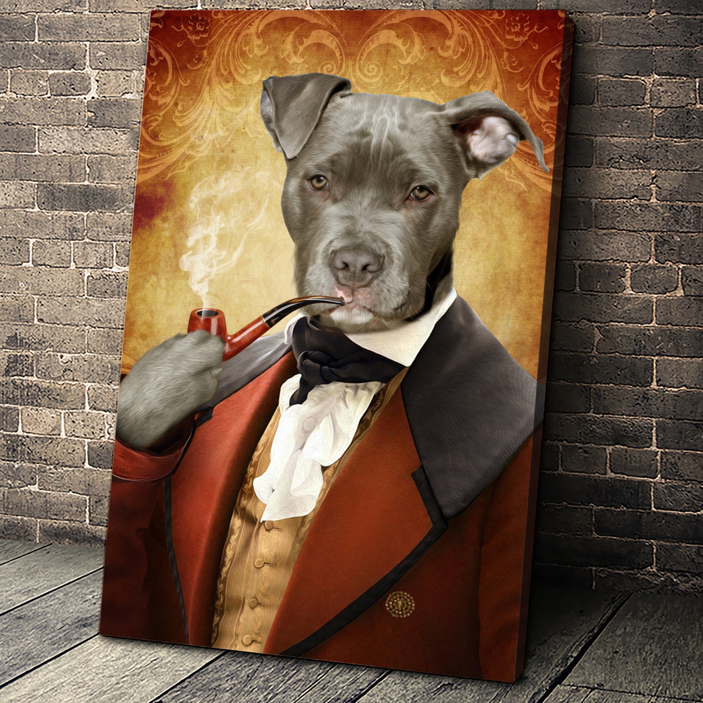 The Novelist Custom Pet Portrait Canvas - Noble Pawtrait