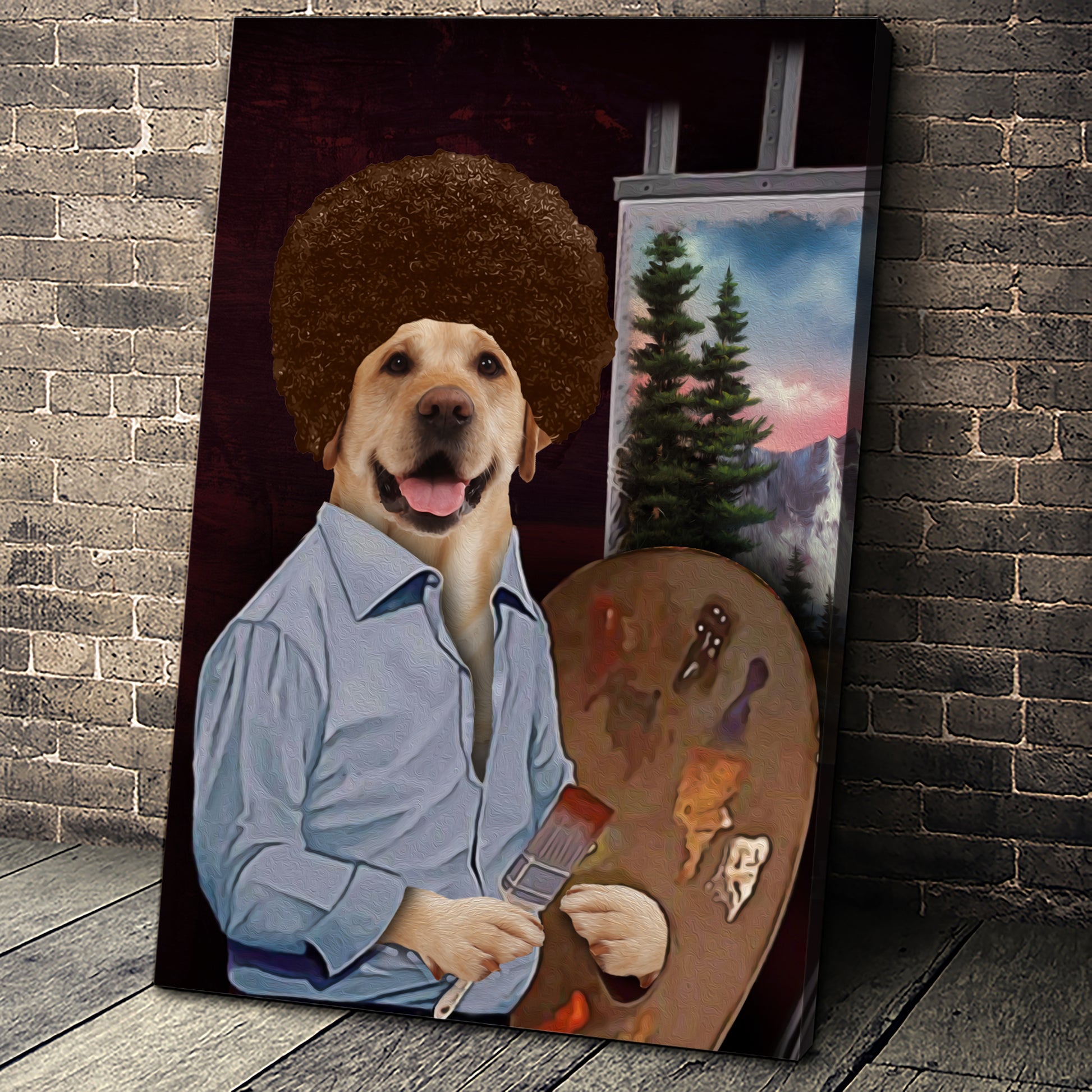 The Painter Custom Pet Portrait Canvas - Noble Pawtrait