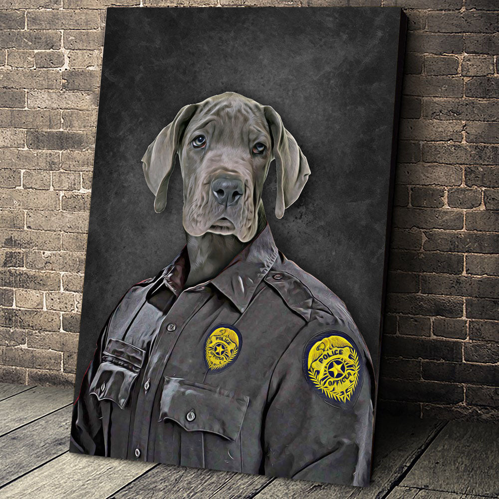 The Police Custom Pet Portrait Canvas - Noble Pawtrait