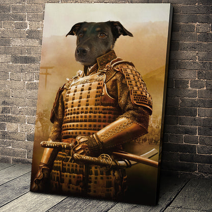 The Samurai Custom Pet Portrait Canvas - Noble Pawtrait