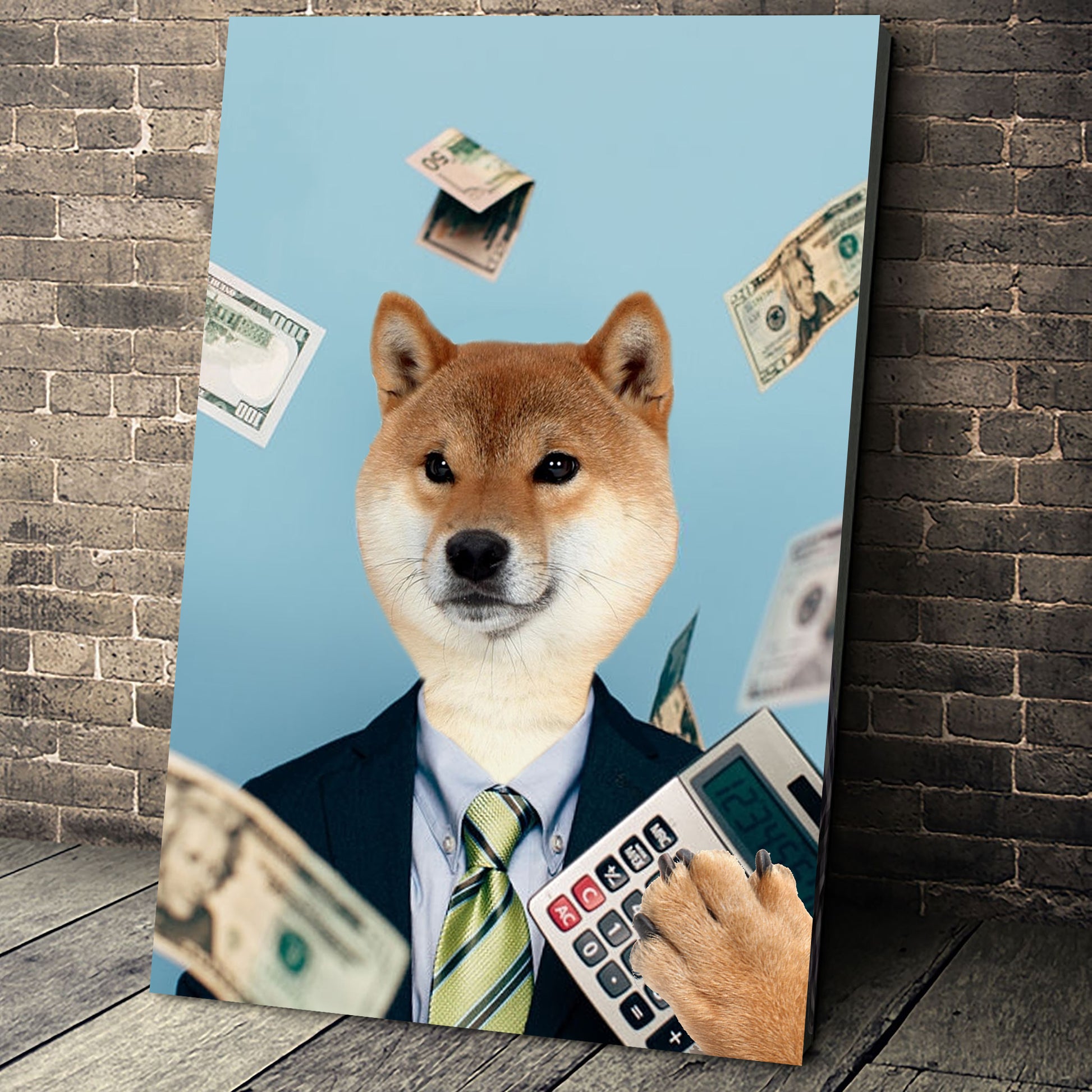 The Accountant Custom Pet Portrait Canvas - Noble Pawtrait