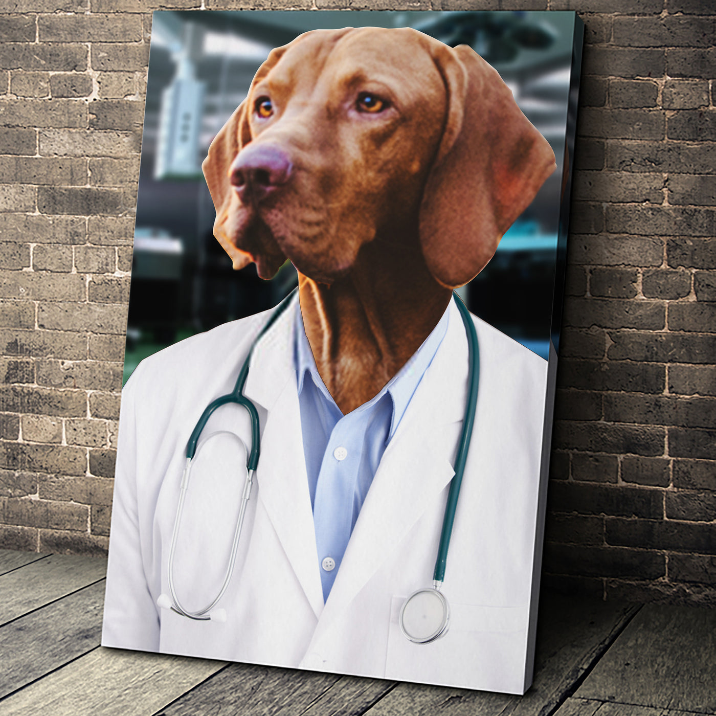 The Doctor Custom Pet Portrait Canvas - Noble Pawtrait