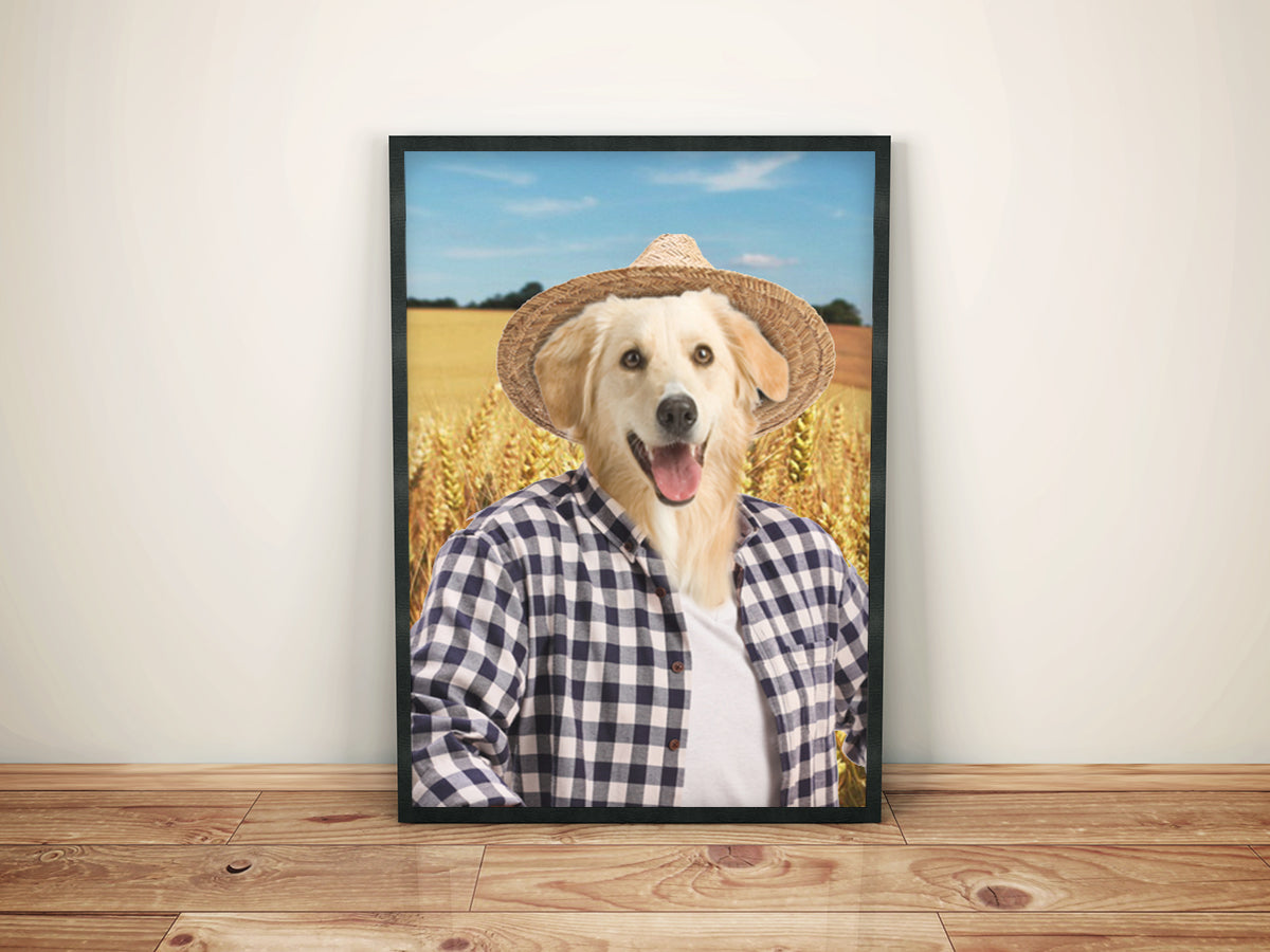 The Farmer Custom Pet Portrait - Noble Pawtrait