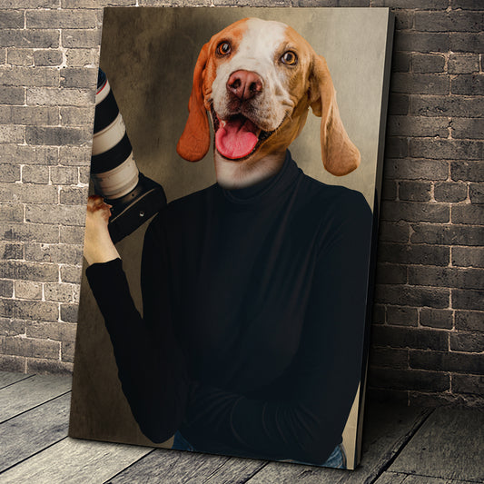 The Photographer Custom Pet Portrait - Noble Pawtrait