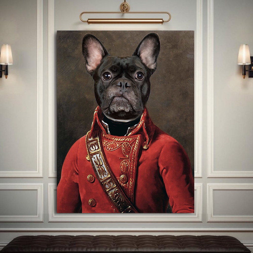 The Soldier Custom Pet Portrait Digital Download - Noble Pawtrait