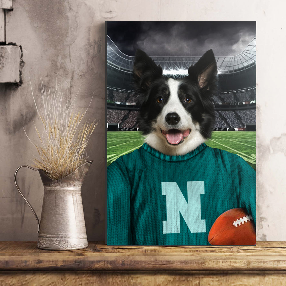 The Vintage Footballer Custom Poster Pet Portrait - Noble Pawtrait
