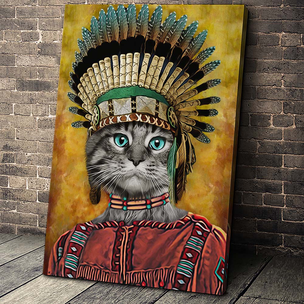 The Tribe Pet Custom Pet Portrait Canvas - Noble Pawtrait