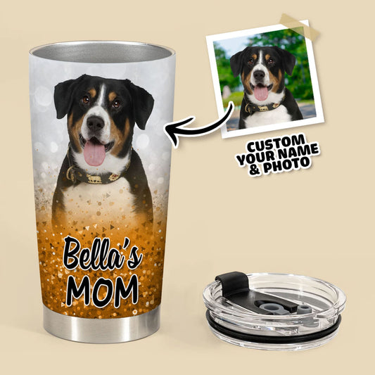 Custom Pet Glitter Pattern 20oz Personalized Tumbler (Gold Color)