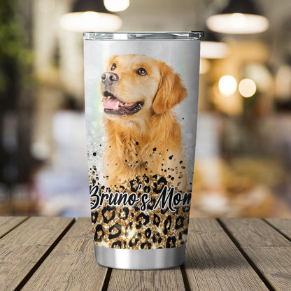 Gobelet personnalisé à motif de guépard pour animaux de compagnie, 20oz (couleur orange)
