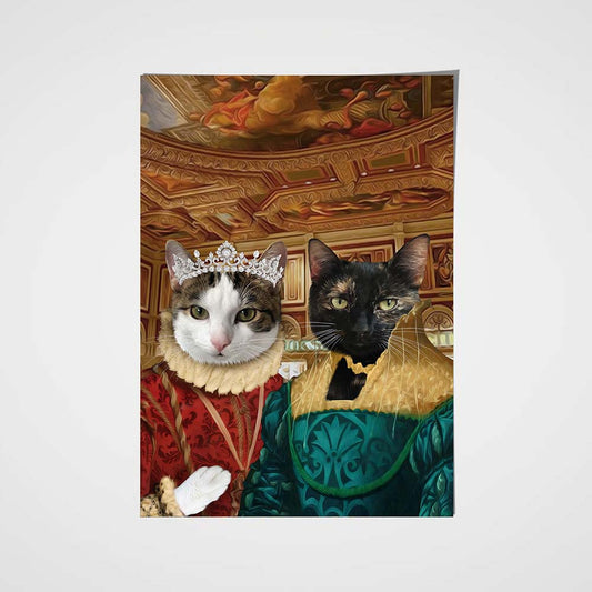 The Two Ladies Custom Pet Portrait Poster - Noble Pawtrait