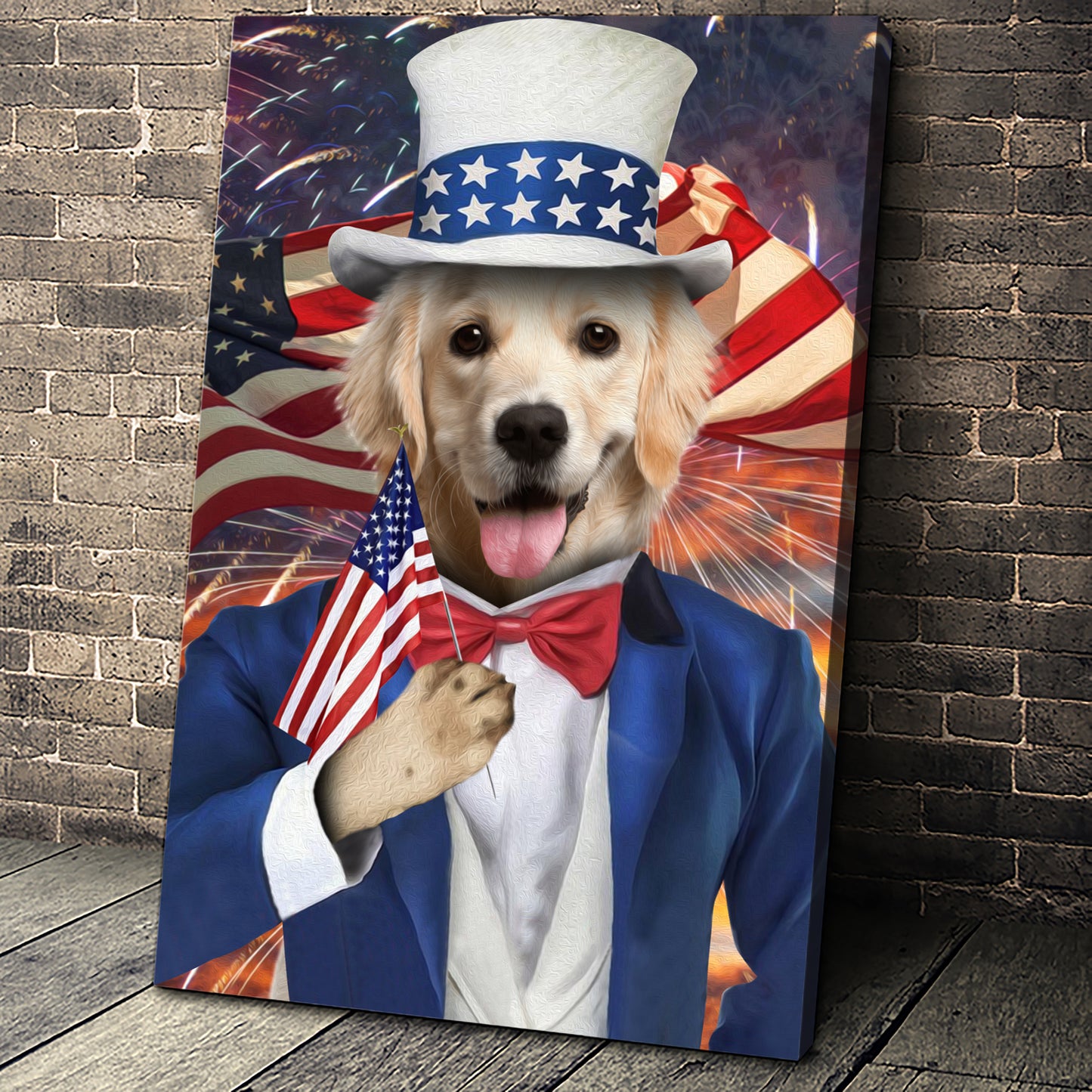 The Uncle Sam Custom Pet Portrait Digital Download - Noble Pawtrait