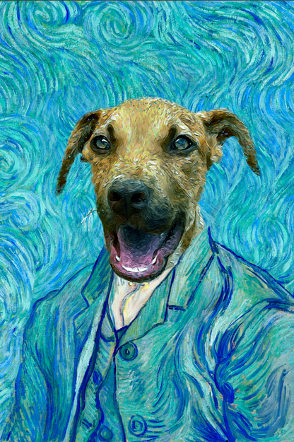 The Impasto Custom Pet Portrait Canvas - Noble Pawtrait