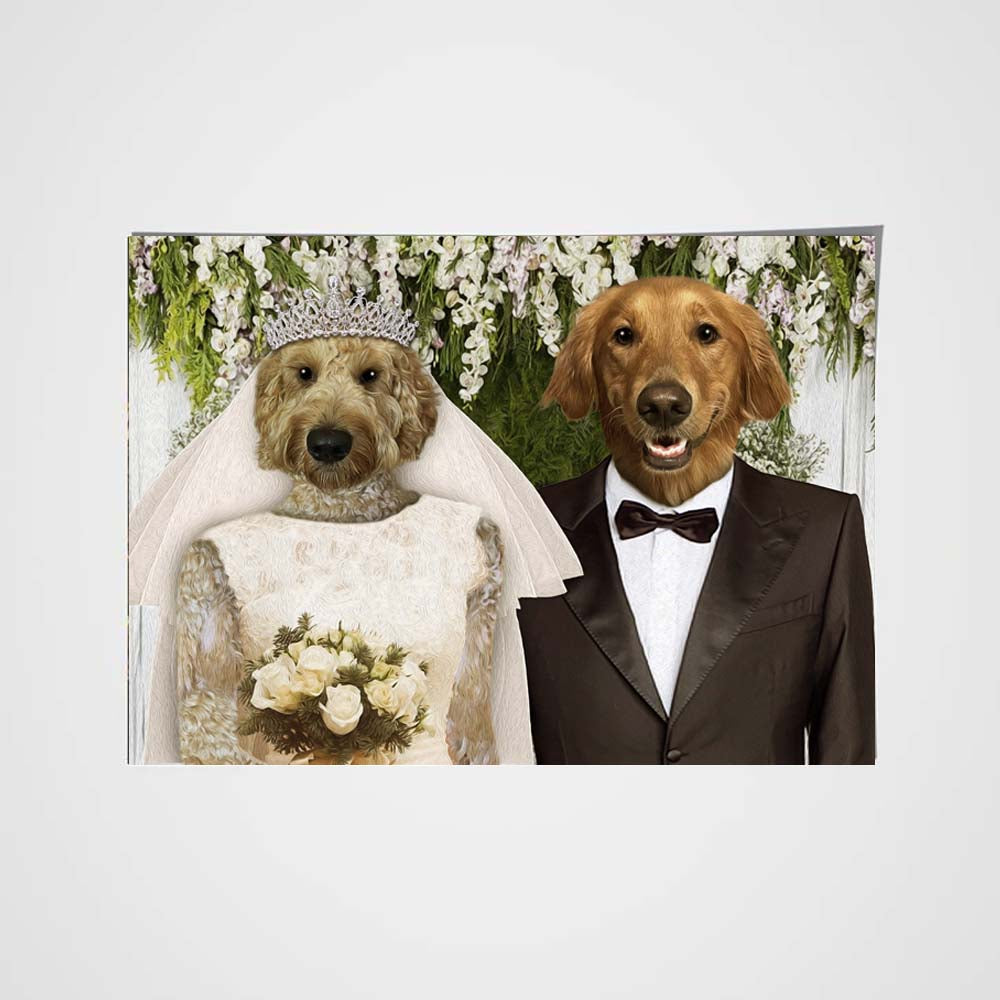 Wedding Couple Custom Pet Poster - Noble Pawtrait