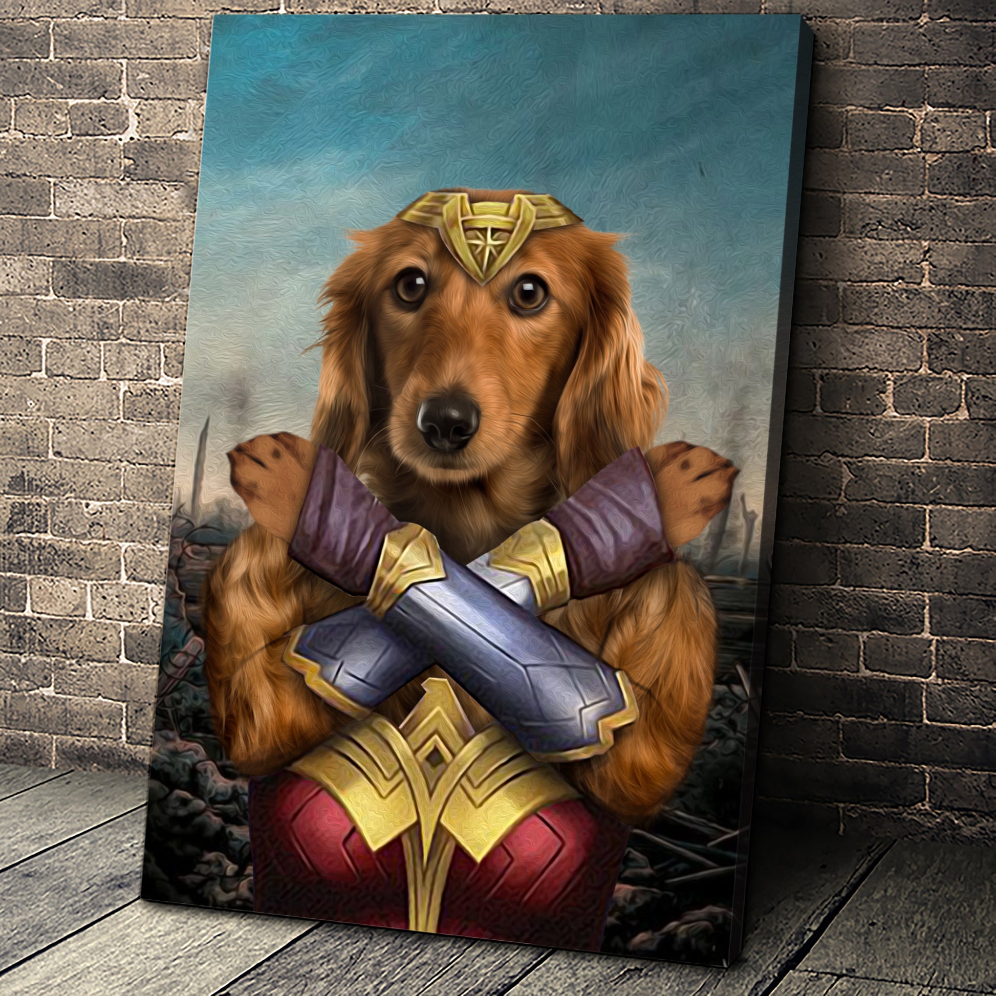 The Wonder Paw Custom Pet Portrait Poster - Noble Pawtrait