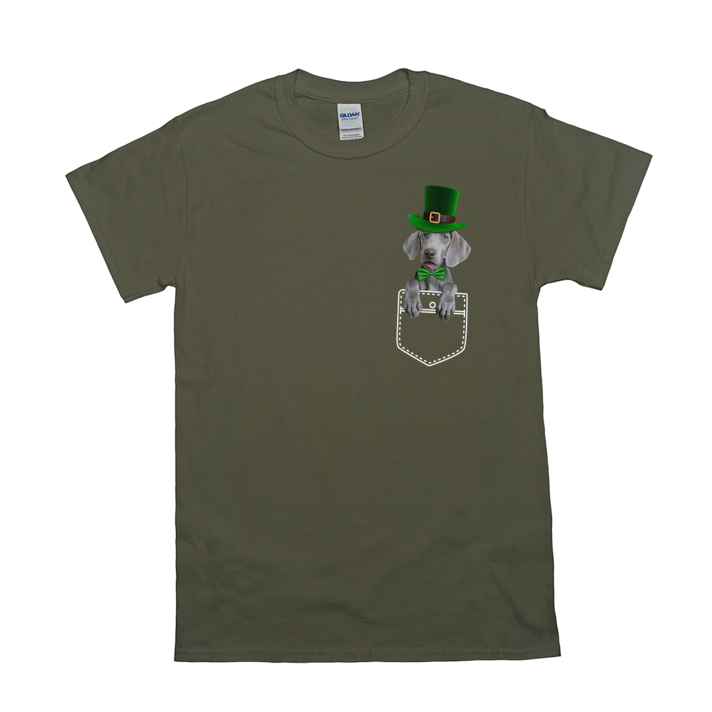 Pet Pocket St Patrick Hat Custom Pet T-shirt - Noble Pawtrait