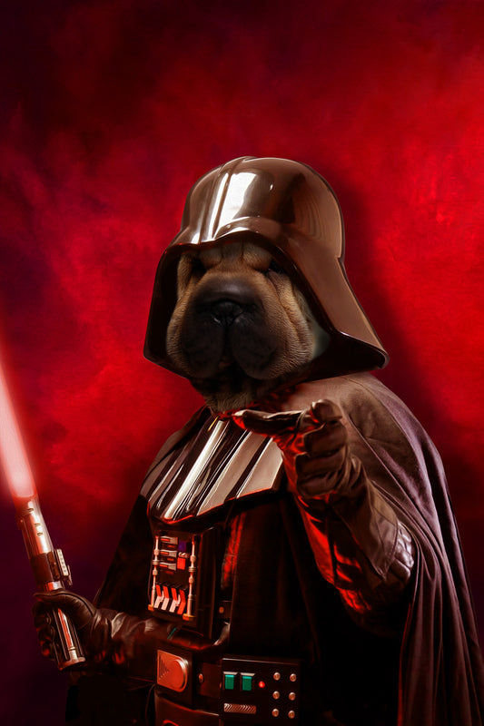 The Darth Pawder Custom Pet Portrait Digital Download - Noble Pawtrait