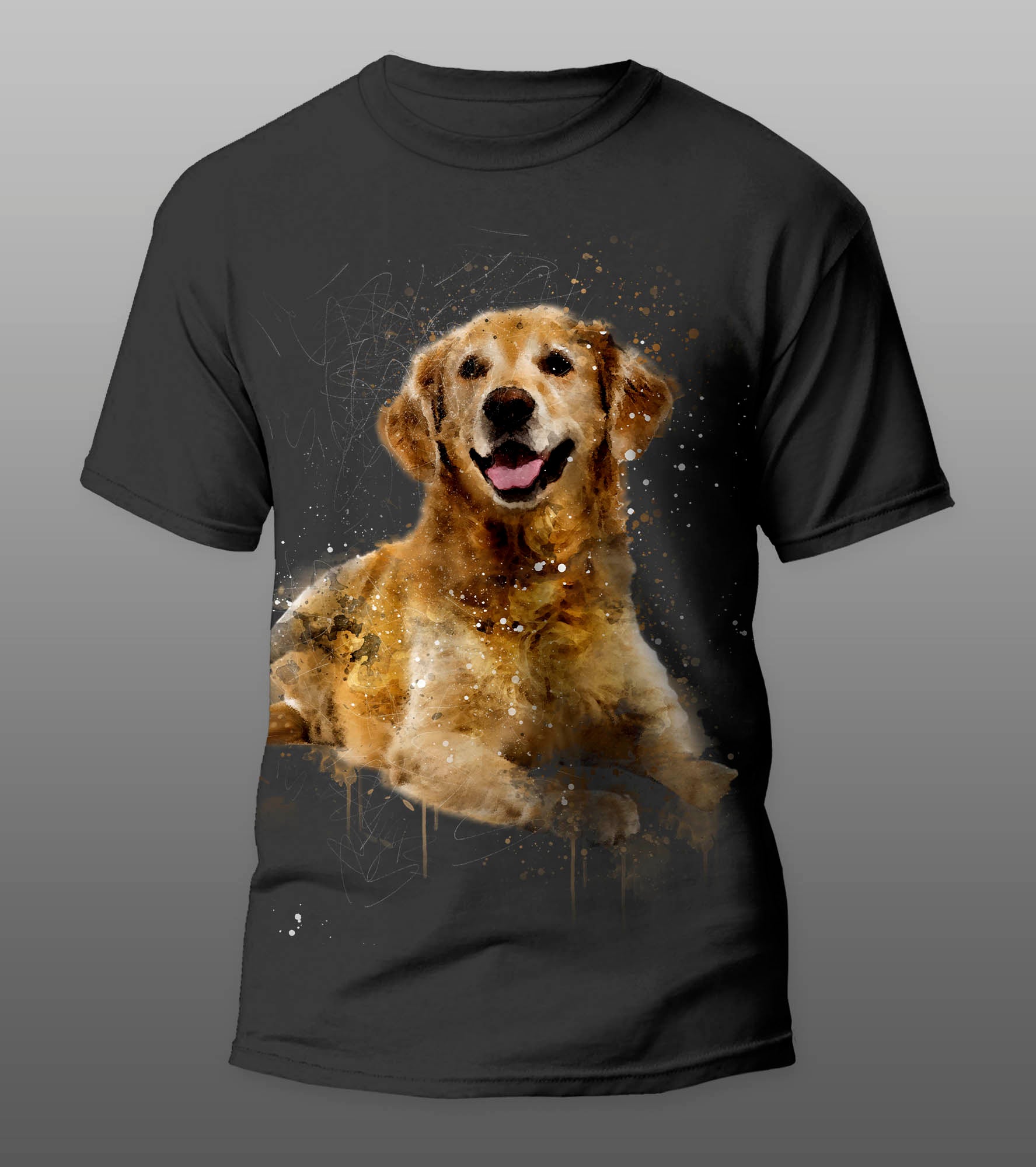Water color Custom Pet T-Shirts - Noble Pawtrait