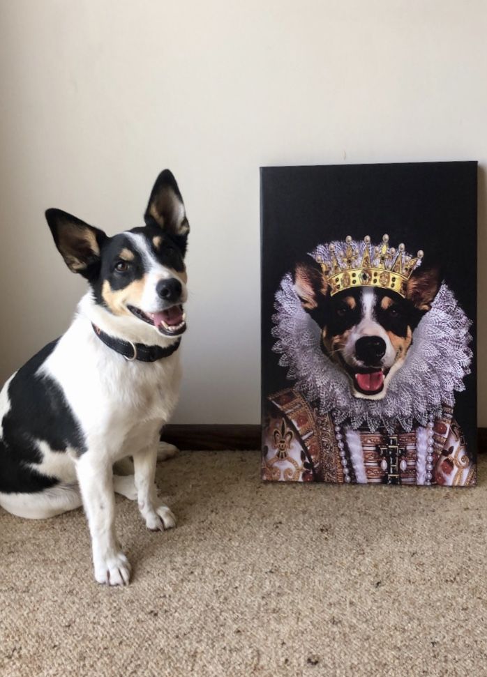 The Monarch Custom Pet Portrait Canvas - Noble Pawtrait