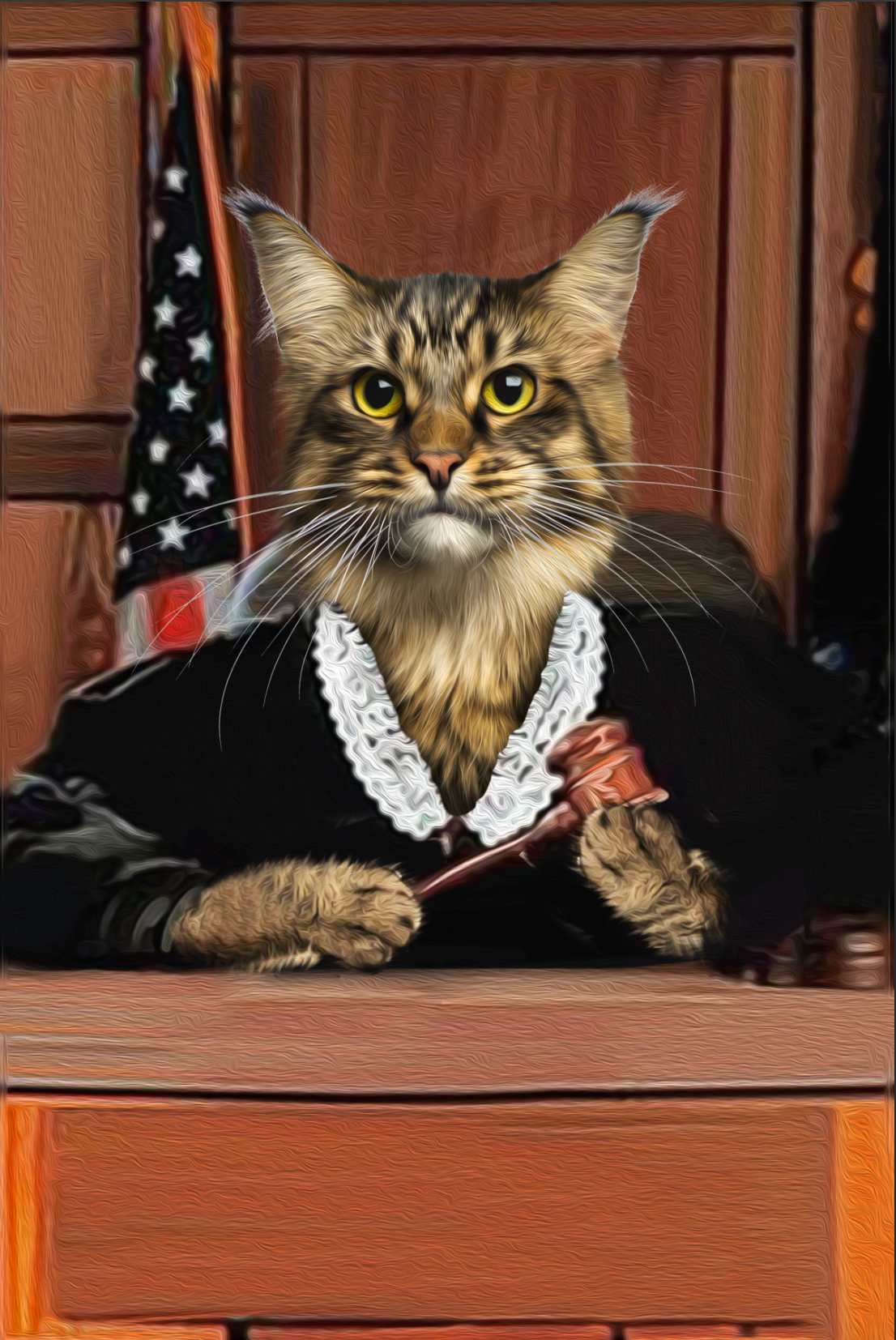 The Judge Custom Pet Portrait Digital Download - Noble Pawtrait