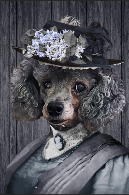 The Mrs. Custom Pet Portrait Canvas - Noble Pawtrait