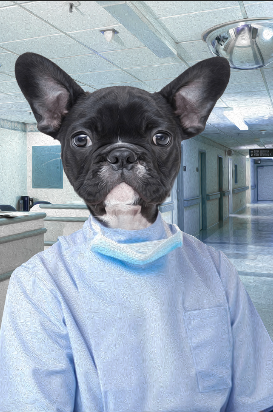 The Dentist Custom Pet Portrait Canvas - Noble Pawtrait
