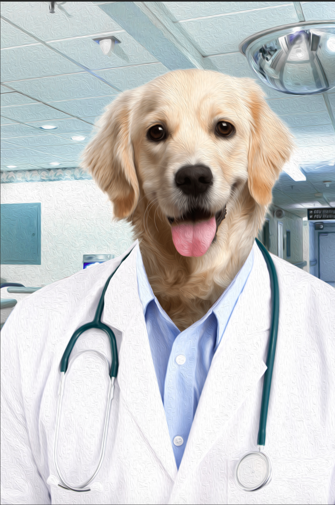 The Doctor Custom Pet Portrait - Noble Pawtrait