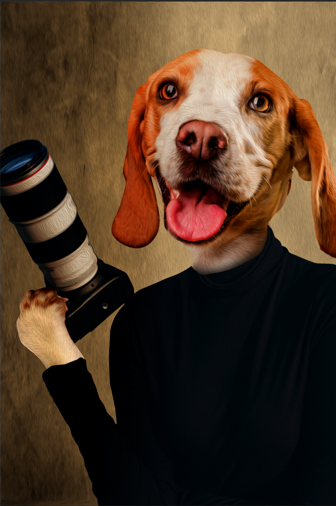 The Photographer Custom Pet Portrait Canvas - Noble Pawtrait