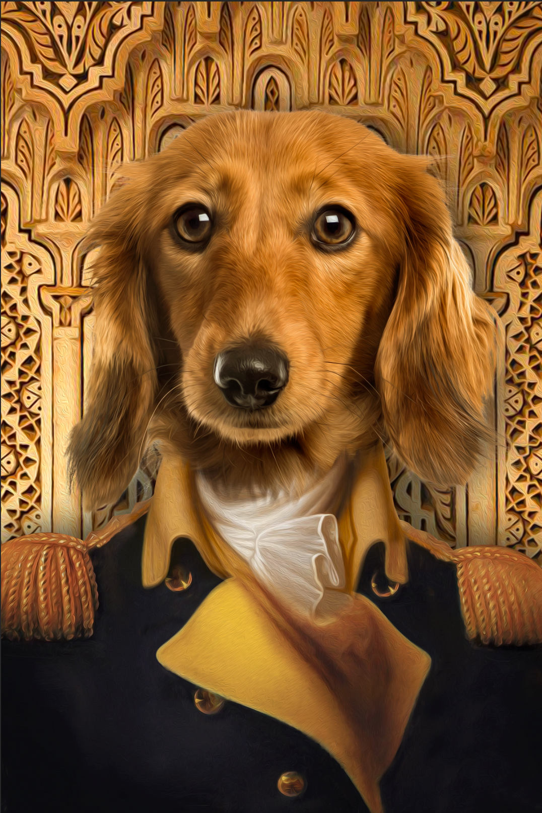The Chief Of State Custom Pet Portrait Digital Download - Noble Pawtrait