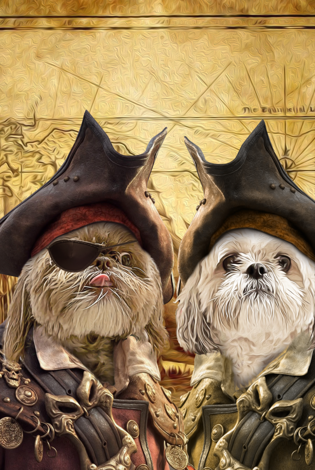 The Duo Pirates Custom Pet Portrait Digital Download - Noble Pawtrait