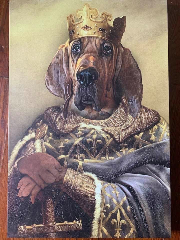 The Noble Warrior Custom Pet Portrait Canvas - Noble Pawtrait