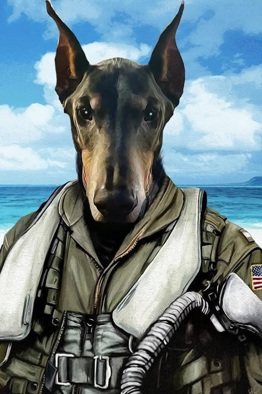 The Pilot Custom Pet Portrait Poster - Noble Pawtrait