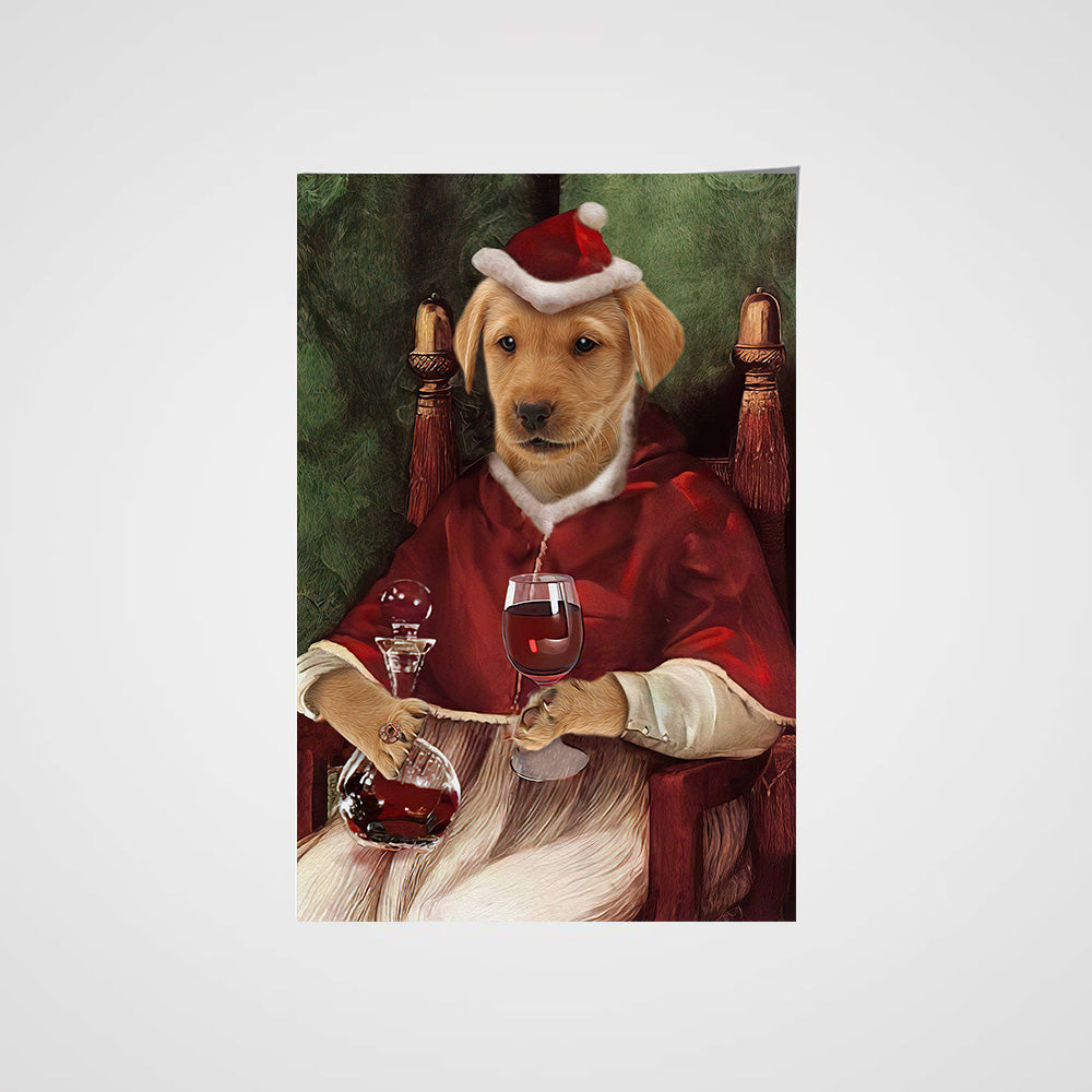 Santa Custom Pet Portrait Poster - Noble Pawtrait