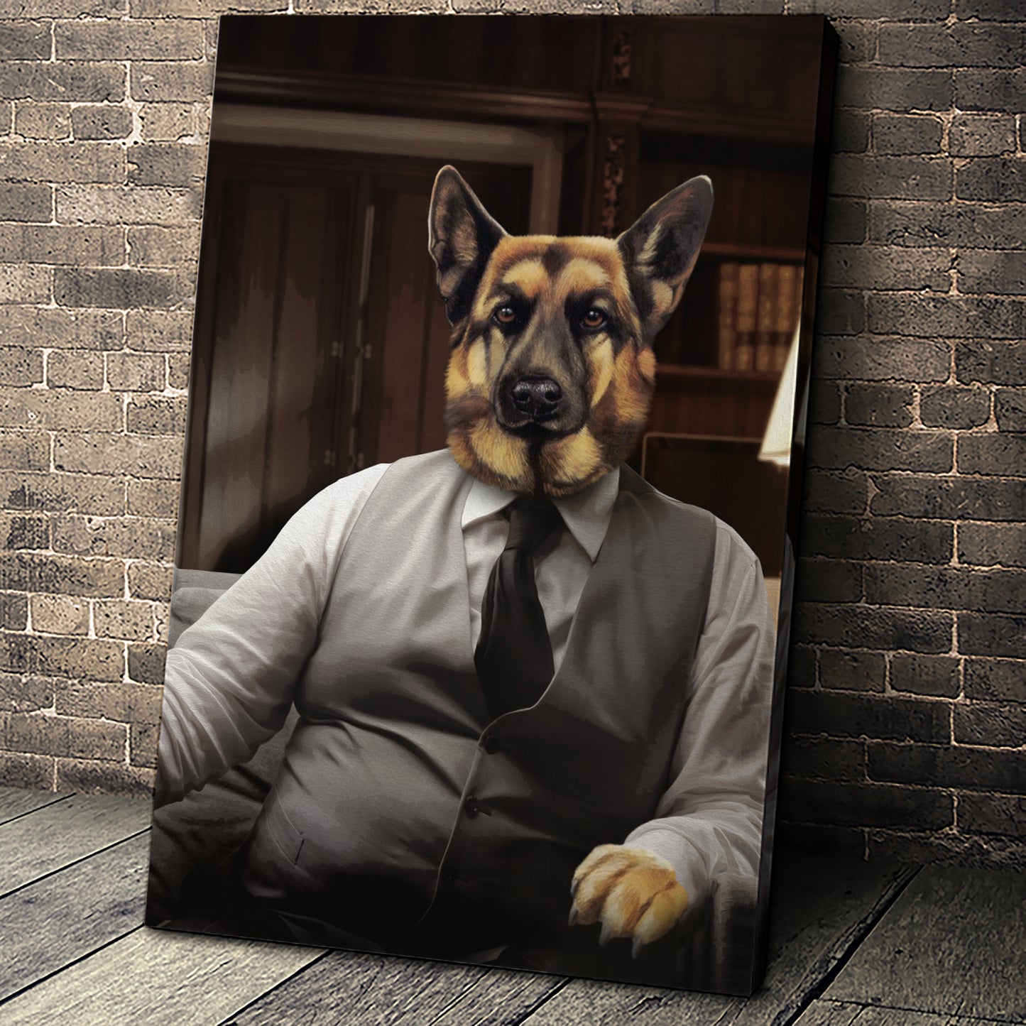 The Boss Custom Pet Portrait - Noble Pawtrait