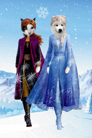 The Frozen Sister Custom Pet Portrait - Noble Pawtrait