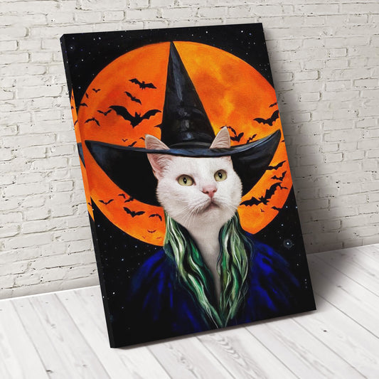 The Bloodmoon Witch Custom Pet Portrait - Noble Pawtrait