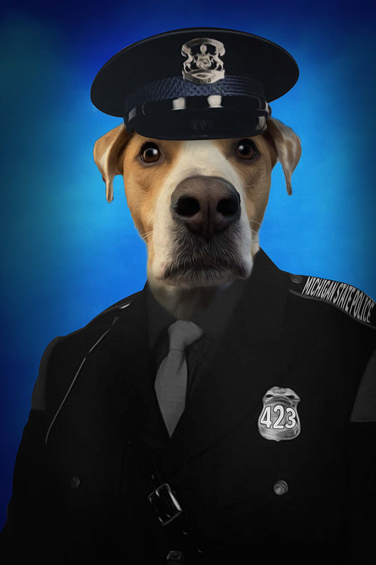 The Police Paw Custom Pet Portrait Digital Download - Noble Pawtrait