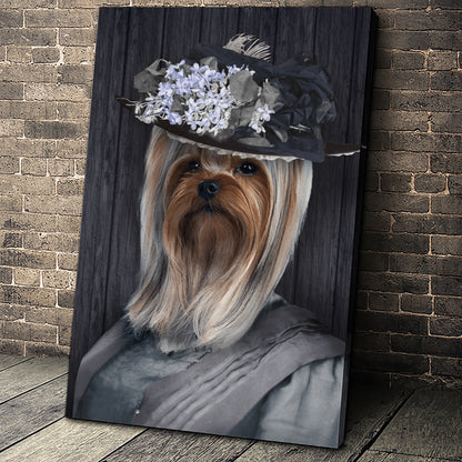 The Mrs. Custom Pet Portrait Canvas - Noble Pawtrait