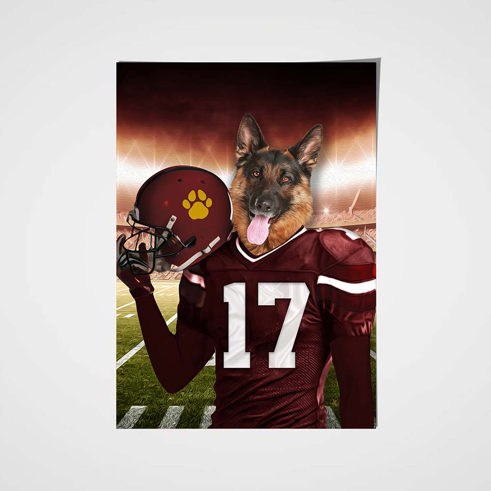 Washington Football Team Custom Poster Pet Portrait - Noble Pawtrait